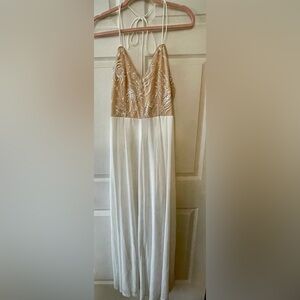 SHEIN Tan and White Jumpsuit